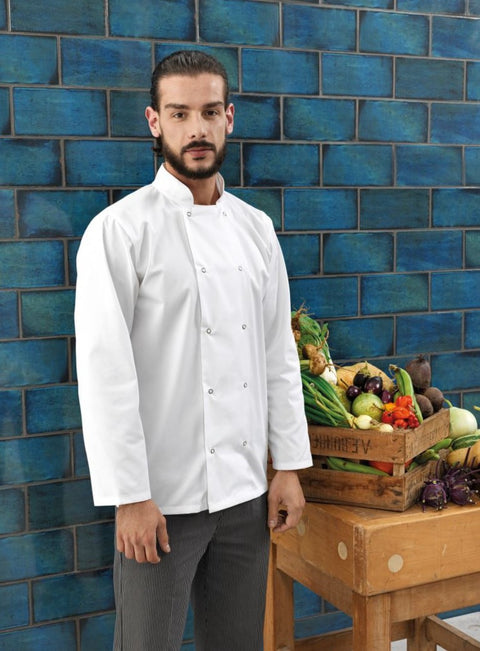 Kochjacke mit Druckknöpfen