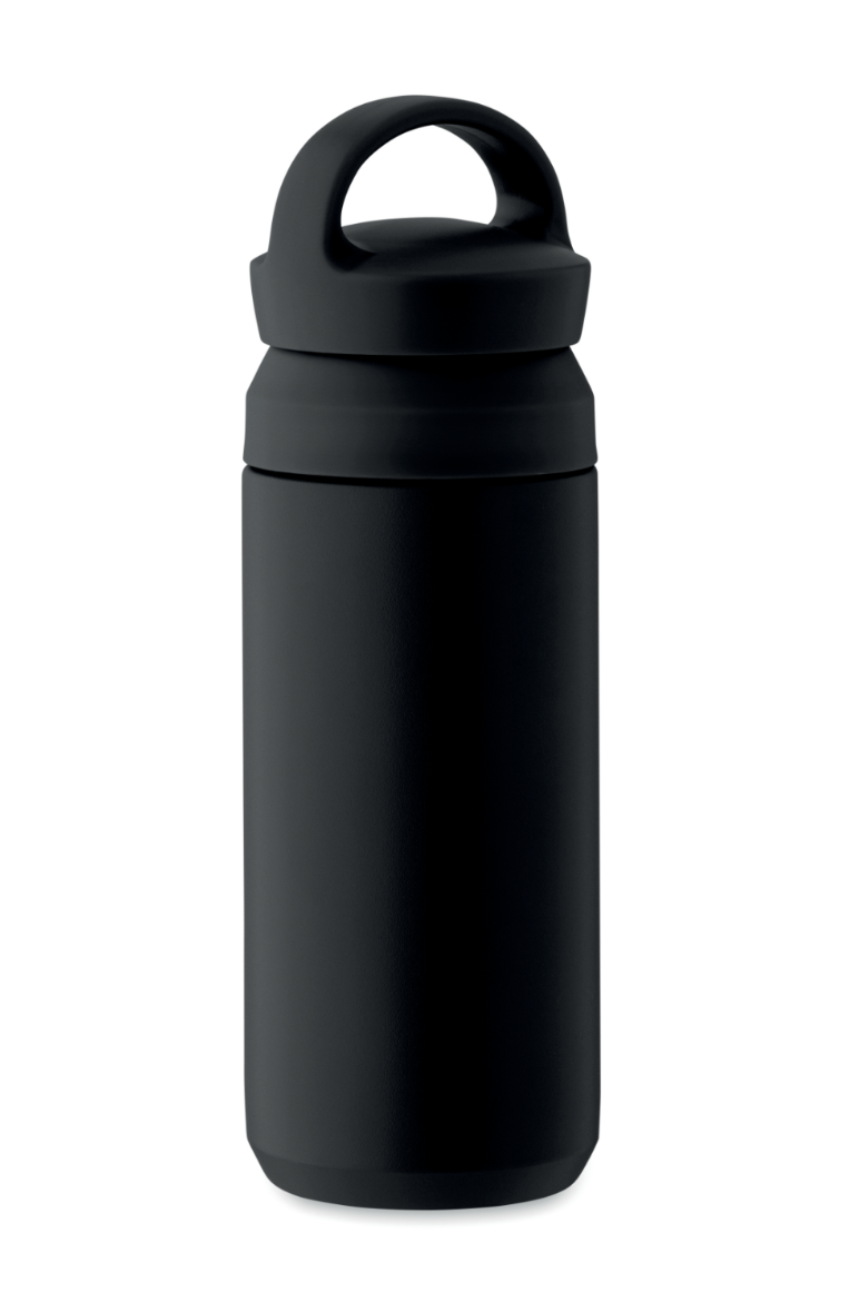 Recycelte Isolierflasche mit doppelter Deckelöffnung, 320ml
