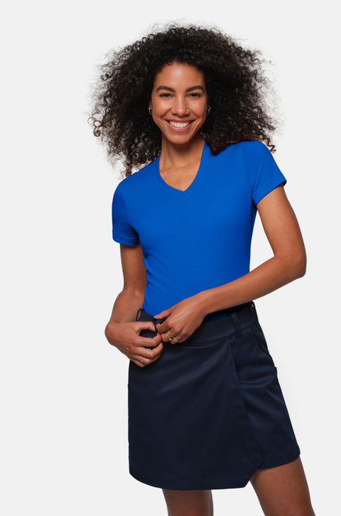 HAKRO Damen T-Shirt mit V-Ausschnitt Mikralinar