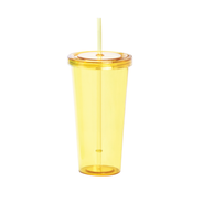 Transparenter Becher mit Trinkhalm, 750ml