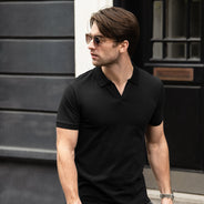 Poloshirt mit V-Ausschnitt Herren