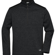 Strickfleece-Pullover mit 1/4 Zip