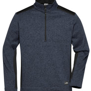 Strickfleece-Pullover mit 1/4 Zip