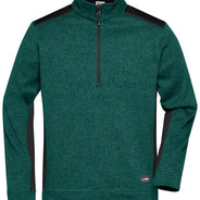 Strickfleece-Pullover mit 1/4 Zip