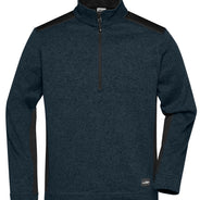 Strickfleece-Pullover mit 1/4 Zip
