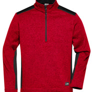 Strickfleece-Pullover mit 1/4 Zip