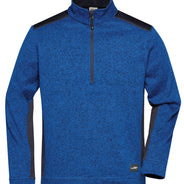 Strickfleece-Pullover mit 1/4 Zip