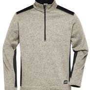 Strickfleece-Pullover mit 1/4 Zip