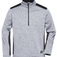 Strickfleece-Pullover mit 1/4 Zip