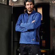 Strickfleece-Pullover mit 1/4 Zip