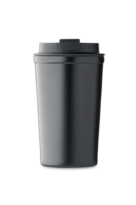 Doppelwandiger Trinkbecher mit keramischer Innenauskleidung und 450 ml Füllmenge