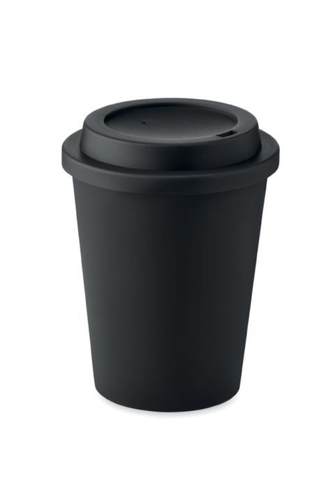 Doppelwandiger Trinkbecher mit Deckel und Mundstück mit 300 ml Füllmenge