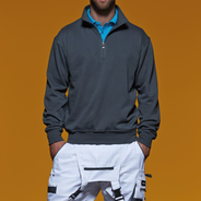 Workwear-Sweater mit 1/4 Zip