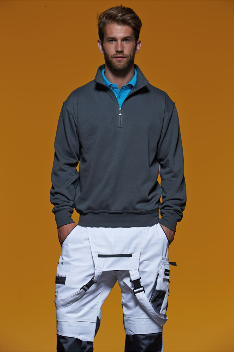 Workwear-Sweater mit 1/4 Zip
