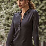 Langarm-Poloshirt Damen