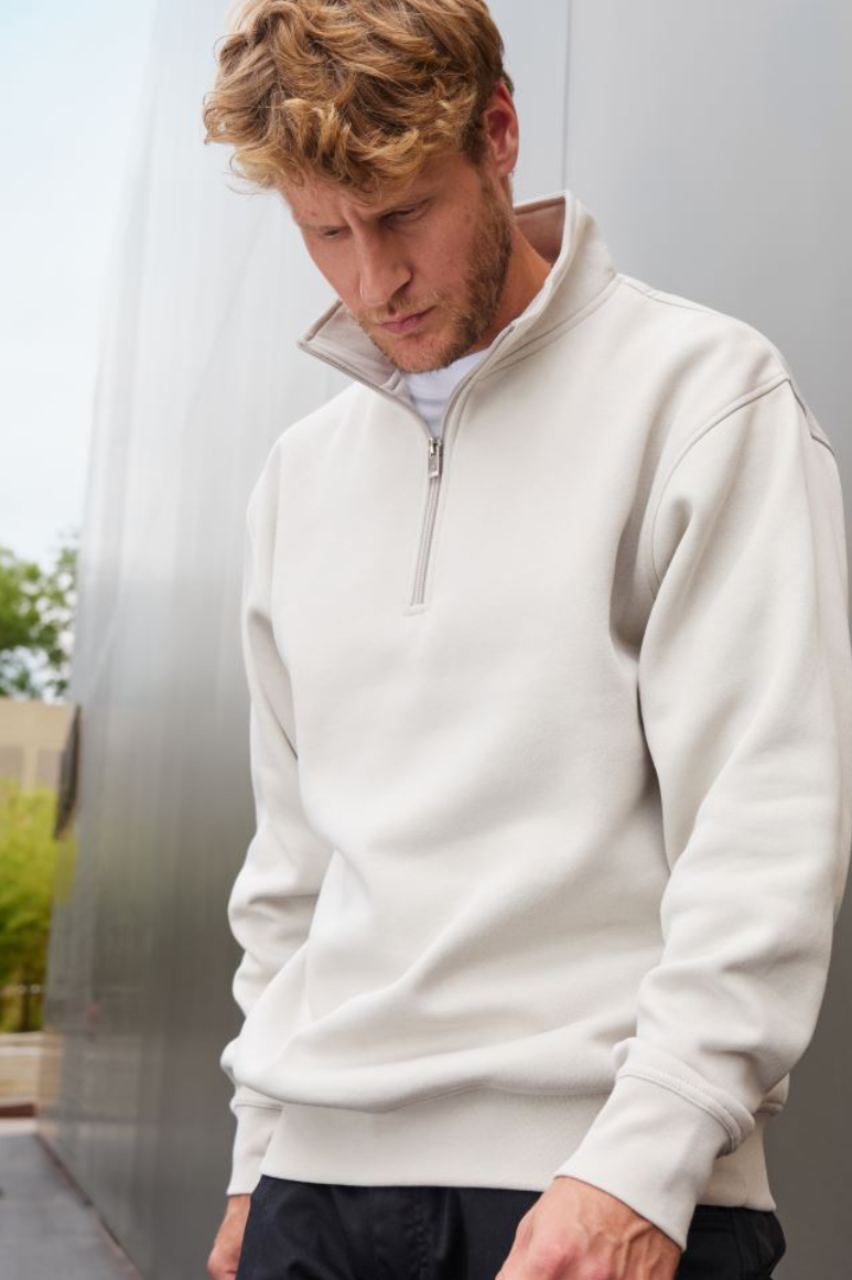 Workwear-Sweater mit 1/4 Zip